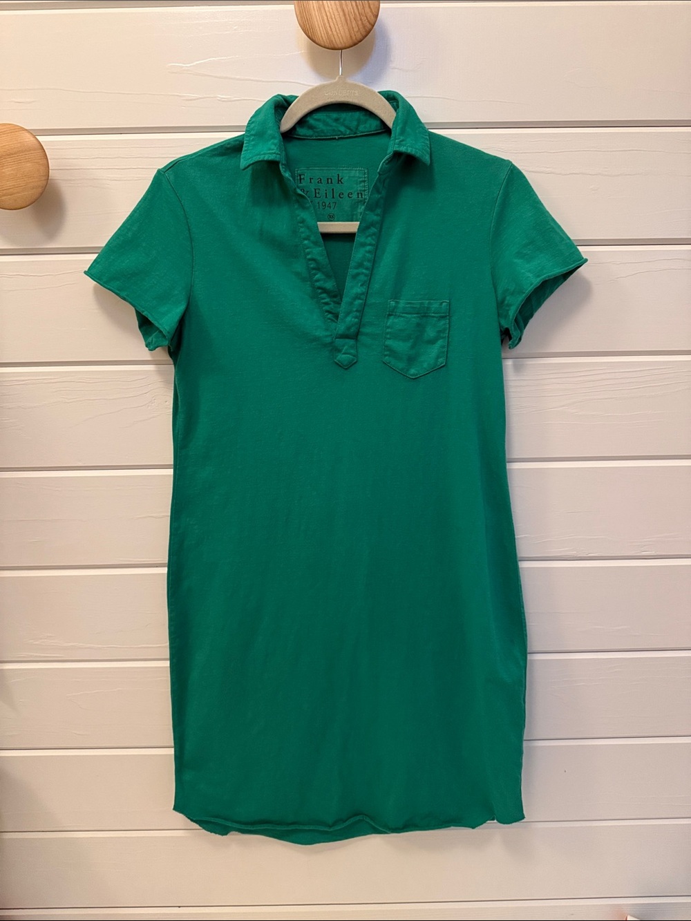 Frank & Eileen Lauren Polo Shirt Dress in Emerald
